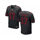 Men's Nike San Francisco 49ers #17 Jeremy Kerley Elite Black NFL Jersey