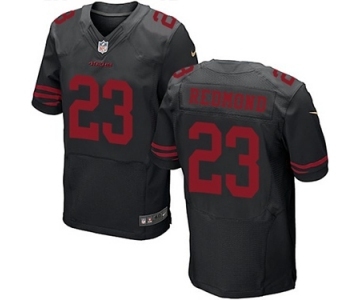 Men's Nike San Francisco 49ers #23 Will Redmond Elite Black Alternate NFL Jersey