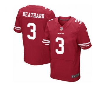 Men's Nike San Francisco 49ers #3 C. J. Beathard Elite Red Team Color NFL Jersey