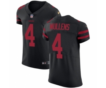 Men's Nike San Francisco 49ers #4 Nick Mullens Black Alternate Vapor Untouchable Elite Player NFL Jersey