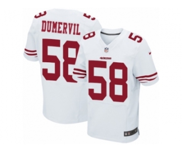 Men's Nike San Francisco 49ers #58 Elvis Dumervil Elite White NFL Jersey
