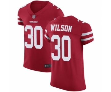 Men's San Francisco 49ers #30 Jeff Wilson Red Team Color Vapor Untouchable Elite Player Football Jersey