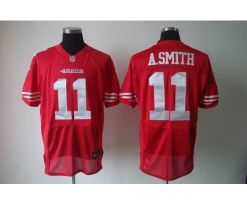 nike nfl jerseys san francisco 49ers #11 a.smith red[elite]