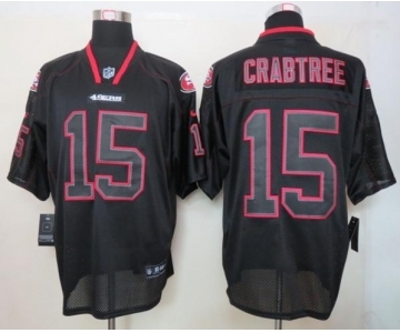 nike nfl jerseys san francisco 49ers #15 crabtree black[Elite lights out]