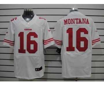nike nfl jerseys san francisco 49ers #16 montana white[Elite]