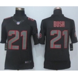 nike nfl jerseys san francisco 49ers #21 bush black[nike Impact Limited ][bush]