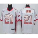 nike nfl jerseys san francisco 49ers #21 bush white[Elite drift fashion][bush]