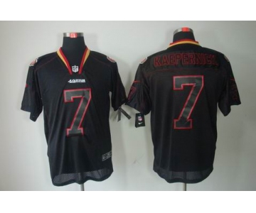 nike nfl jerseys san francisco 49ers #7 kaepernick black[Elite lights out]