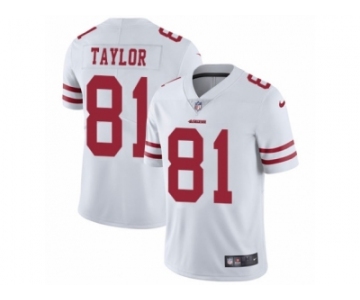 Men Nike San Francisco 49ers #81 Trent Taylor White Vapor Untouchable Limited Player NFL Jersey