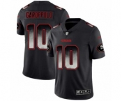 Men San Francisco 49ers #10 Jimmy Garoppolo Black Smoke Fashion Limited Jersey Men San Francisco 49ers #10 Jimmy Garoppolo Black Smoke Fashion Limited Jersey
