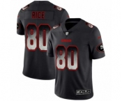 Men San Francisco 49ers #80 Jerry Rice Black Smoke Fashion Limited Jersey Men San Francisco 49ers #80 Jerry Rice Black Smoke Fashion Limited Jersey