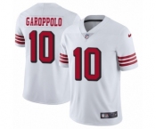 Men's Nike San Francisco 49ers #10 Jimmy Garoppolo Limited White Rush Vapor Untouchable NFL Jersey Men's Nike San Francisco 49ers #10 Jimmy Garoppolo Limited White Rush Vapor Untouchable NFL Jersey