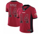 Men's Nike San Francisco 49ers #14 Y.A. Tittle Limited Red Rush Drift Fashion NFL Jersey Men's Nike San Francisco 49ers #14 Y.A. Tittle Limited Red Rush Drift Fashion NFL Jersey