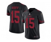 Men's Nike San Francisco 49ers #15 Josh Huff Limited Black Rush NFL Jersey