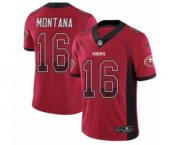 Men's Nike San Francisco 49ers #16 Joe Montana Limited Red Rush Drift Fashion NFL Jersey Men's Nike San Francisco 49ers #16 Joe Montana Limited Red Rush Drift Fashion NFL Jersey