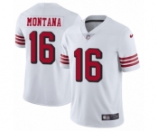 Men's Nike San Francisco 49ers #16 Joe Montana Limited White Rush Vapor Untouchable NFL Jersey Men's Nike San Francisco 49ers #16 Joe Montana Limited White Rush Vapor Untouchable NFL Jersey