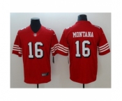 Men's Nike San Francisco 49ers #16 Joe Montana Limited red Rush Vapor Untouchable NFL Jerseys Men's Nike San Francisco 49ers #16 Joe Montana Limited red Rush Vapor Untouchable NFL Jerseys