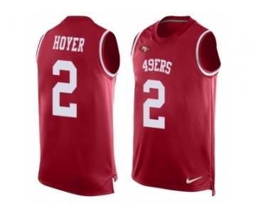 Men's Nike San Francisco 49ers #2 Brian Hoyer Limited Red Player Name & Number Tank Top NFL Jersey