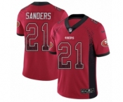 Men's Nike San Francisco 49ers #21 Deion Sanders Limited Red Rush Drift Fashion NFL Jersey Men's Nike San Francisco 49ers #21 Deion Sanders Limited Red Rush Drift Fashion NFL Jersey