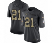 Men's Nike San Francisco 49ers #21 Frank Gore Limited Black 2016 Salute to Service NFL Jersey Men's Nike San Francisco 49ers #21 Frank Gore Limited Black 2016 Salute to Service NFL Jersey
