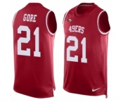 Men's Nike San Francisco 49ers #21 Frank Gore Limited Red Player Name & Number Tank Top NFL Jersey Men's Nike San Francisco 49ers #21 Frank Gore Limited Red Player Name & Number Tank Top NFL Jersey