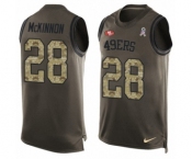 Men's Nike San Francisco 49ers #28 Jerick McKinnon Limited Green Salute to Service Tank Top NFL Jersey Men's Nike San Francisco 49ers #28 Jerick McKinnon Limited Green Salute to Service Tank Top NFL Jersey