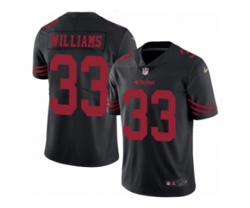 Men's Nike San Francisco 49ers #33 Joe Williams Limited Black Rush NFL Jersey