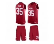 Men's Nike San Francisco 49ers #35 Eric Reid Limited Red Tank Top Suit NFL Jerse