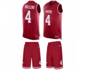 Men's Nike San Francisco 49ers #4 Nick Mullens Limited Red Tank Top Suit NFL Jersey Men's Nike San Francisco 49ers #4 Nick Mullens Limited Red Tank Top Suit NFL Jersey