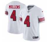 Men's Nike San Francisco 49ers #4 Nick Mullens Limited White Rush Vapor Untouchable NFL Jersey Men's Nike San Francisco 49ers #4 Nick Mullens Limited White Rush Vapor Untouchable NFL Jersey