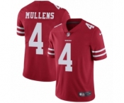 Men's Nike San Francisco 49ers #4 Nick Mullens Red Team Color Vapor Untouchable Limited Player NFL Jersey Men's Nike San Francisco 49ers #4 Nick Mullens Red Team Color Vapor Untouchable Limited Player NFL Jersey