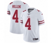 Men's Nike San Francisco 49ers #4 Nick Mullens White Vapor Untouchable Limited Player NFL Jersey Men's Nike San Francisco 49ers #4 Nick Mullens White Vapor Untouchable Limited Player NFL Jersey
