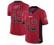 Men's Nike San Francisco 49ers #42 Ronnie Lott Limited Red Rush Drift Fashion NFL Jersey Men's Nike San Francisco 49ers #42 Ronnie Lott Limited Red Rush Drift Fashion NFL Jersey