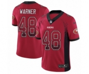 Men's Nike San Francisco 49ers #48 Fred Warner Limited Red Rush Drift Fashion NFL Jersey Men's Nike San Francisco 49ers #48 Fred Warner Limited Red Rush Drift Fashion NFL Jersey