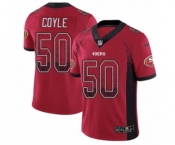 Men's Nike San Francisco 49ers #50 Brock Coyle Limited Red Rush Drift Fashion NFL Jersey Men's Nike San Francisco 49ers #50 Brock Coyle Limited Red Rush Drift Fashion NFL Jersey