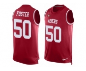 Men's Nike San Francisco 49ers #50 Reuben Foster Limited Red Player Name & Number Tank Top NFL Jersey