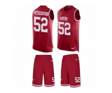 Men's Nike San Francisco 49ers #52 Ahkello Witherspoon Limited Red Tank Top Suit NFL Jersey
