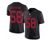 Men's Nike San Francisco 49ers #58 Jeremy Zuttah Limited Black Rush NFL Jersey