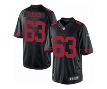 Men's Nike San Francisco 49ers #63 Brandon Fusco Limited Black NFL Jersey