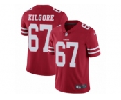 Men's Nike San Francisco 49ers #67 Daniel Kilgore Vapor Untouchable Limited Red Team Color NFL Jersey