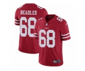 Men's Nike San Francisco 49ers #68 Zane Beadles Vapor Untouchable Limited Red Team Color NFL Jersey