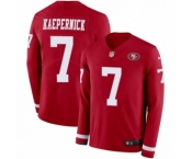Men's Nike San Francisco 49ers #7 Colin Kaepernick Limited Red Therma Long Sleeve NFL Jersey Men's Nike San Francisco 49ers #7 Colin Kaepernick Limited Red Therma Long Sleeve NFL Jersey