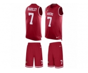 Men's Nike San Francisco 49ers #7 Matt Barkley Limited Red Tank Top Suit NFL Jersey