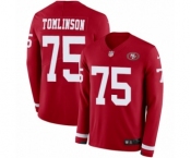Men's Nike San Francisco 49ers #75 Laken Tomlinson Limited Red Therma Long Sleeve NFL Jersey Men's Nike San Francisco 49ers #75 Laken Tomlinson Limited Red Therma Long Sleeve NFL Jersey