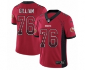 Men's Nike San Francisco 49ers #76 Garry Gilliam Limited Red Rush Drift Fashion NFL Jersey Men's Nike San Francisco 49ers #76 Garry Gilliam Limited Red Rush Drift Fashion NFL Jersey