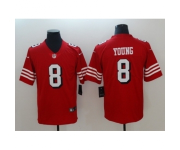 Men's Nike San Francisco 49ers #8 Steve Young Limited red Rush Vapor Untouchable NFL Jerseys