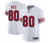 Men's Nike San Francisco 49ers #80 Jerry Rice Limited White Rush Vapor Untouchable NFL Jersey Men's Nike San Francisco 49ers #80 Jerry Rice Limited White Rush Vapor Untouchable NFL Jersey