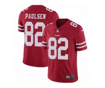 Men's Nike San Francisco 49ers #82 Logan Paulsen Vapor Untouchable Limited Red Team Color NFL Jersey