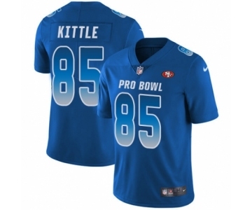 Men's Nike San Francisco 49ers #85 George Kittle Limited Royal Blue NFC 2019 Pro Bowl NFL Jersey