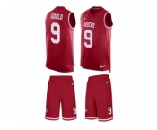 Men's Nike San Francisco 49ers #9 Robbie Gould Limited Red Tank Top Suit NFL Jersey